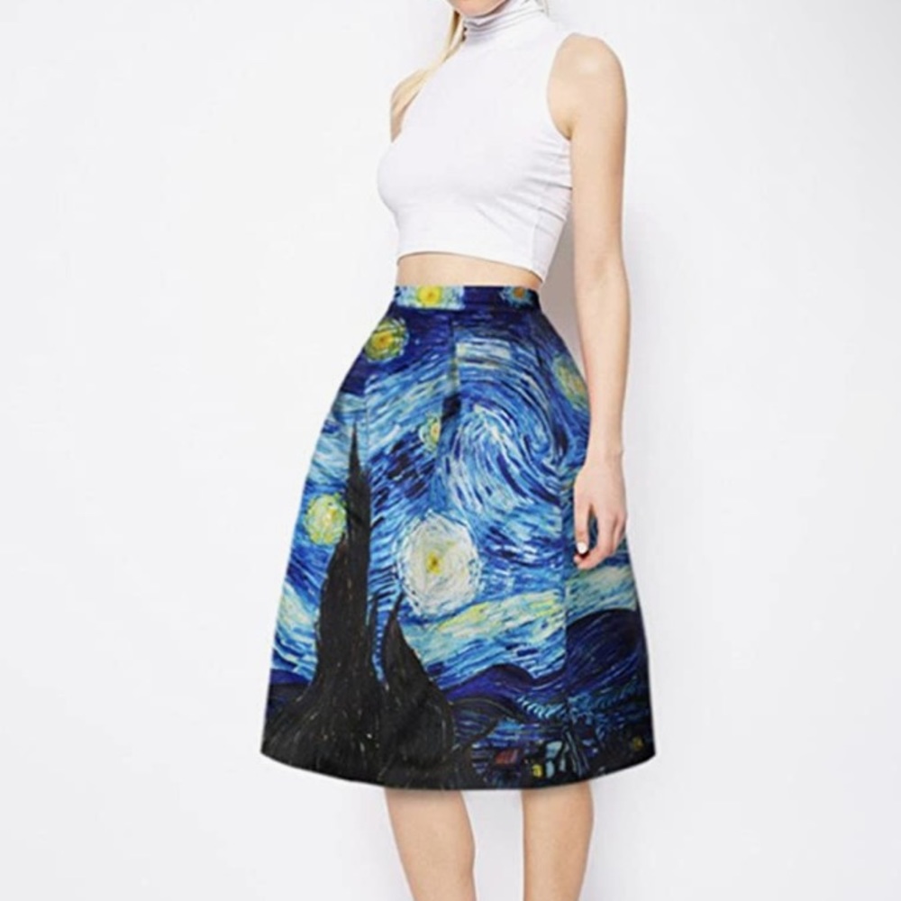 Midi Van Gogh Skirt